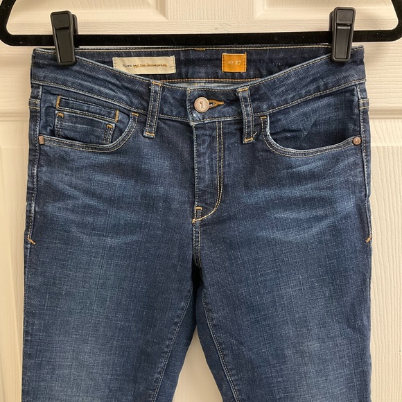 Pilcro and the Letterpress Women's Size 27 Tall Dark Wash Semi Bootcut Jeans - Picture 3 of 12